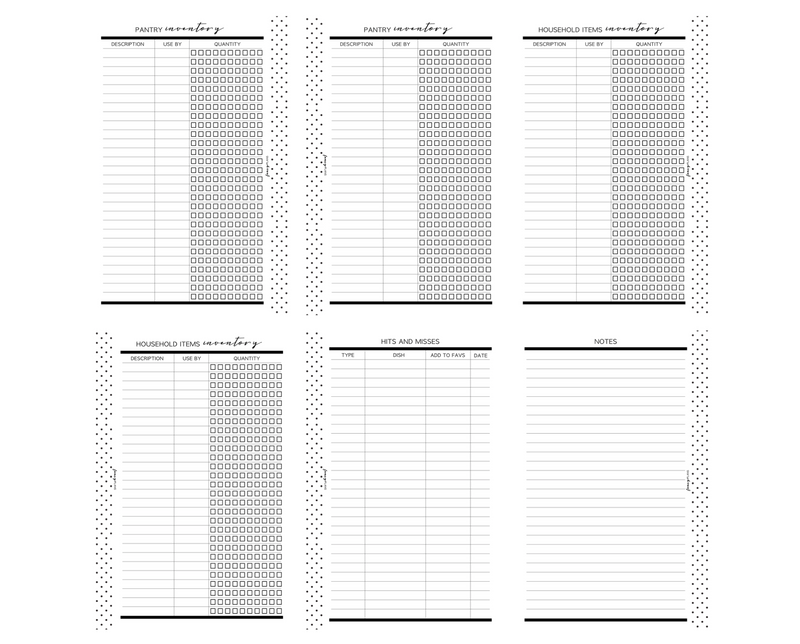 Monthly Meal Planner | ONE MONTH  <PRINTED AND SHIPPED>