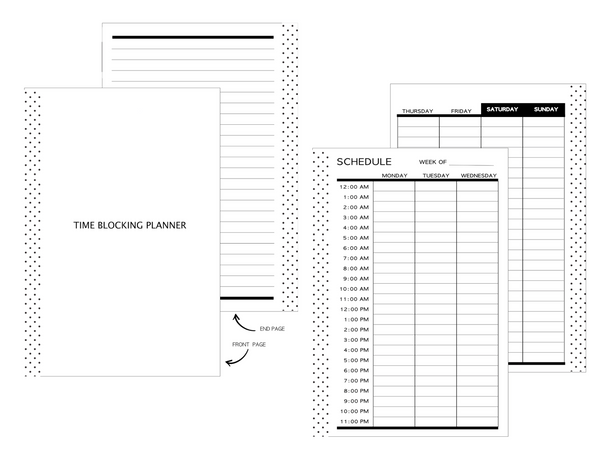 CLASSIC HP Time Blocking Planner Fill Paper Inserts <PRINTABLE PDF>