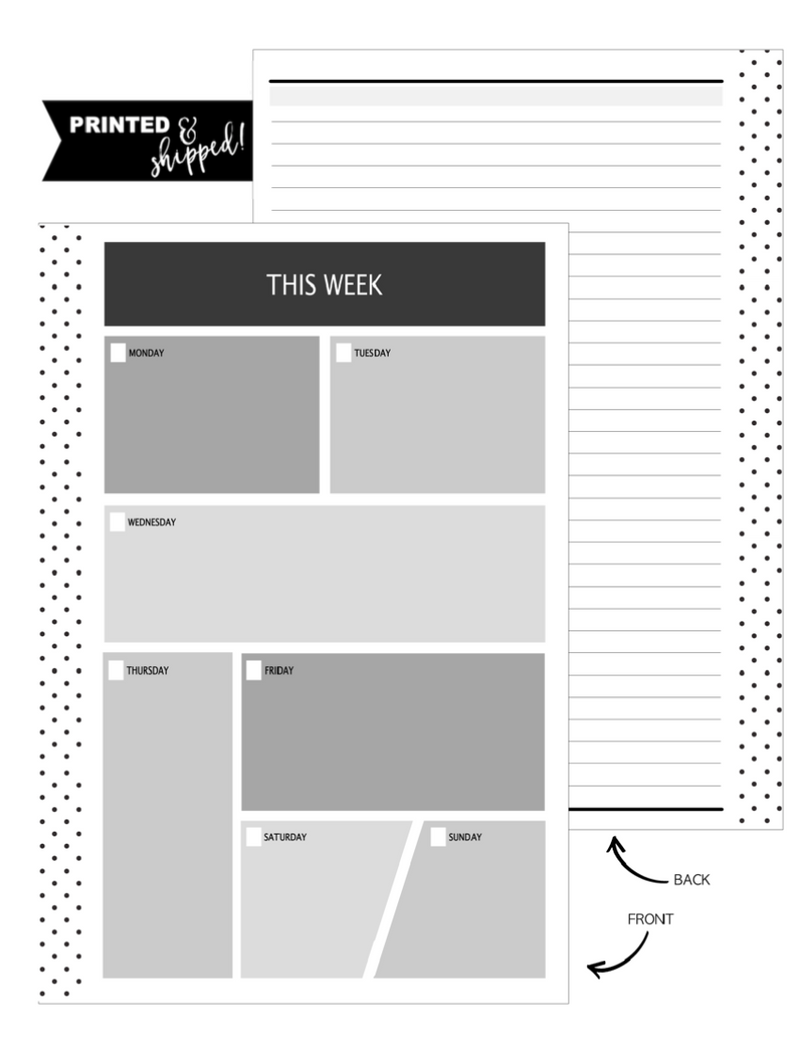 This Week Planner Fill Paper