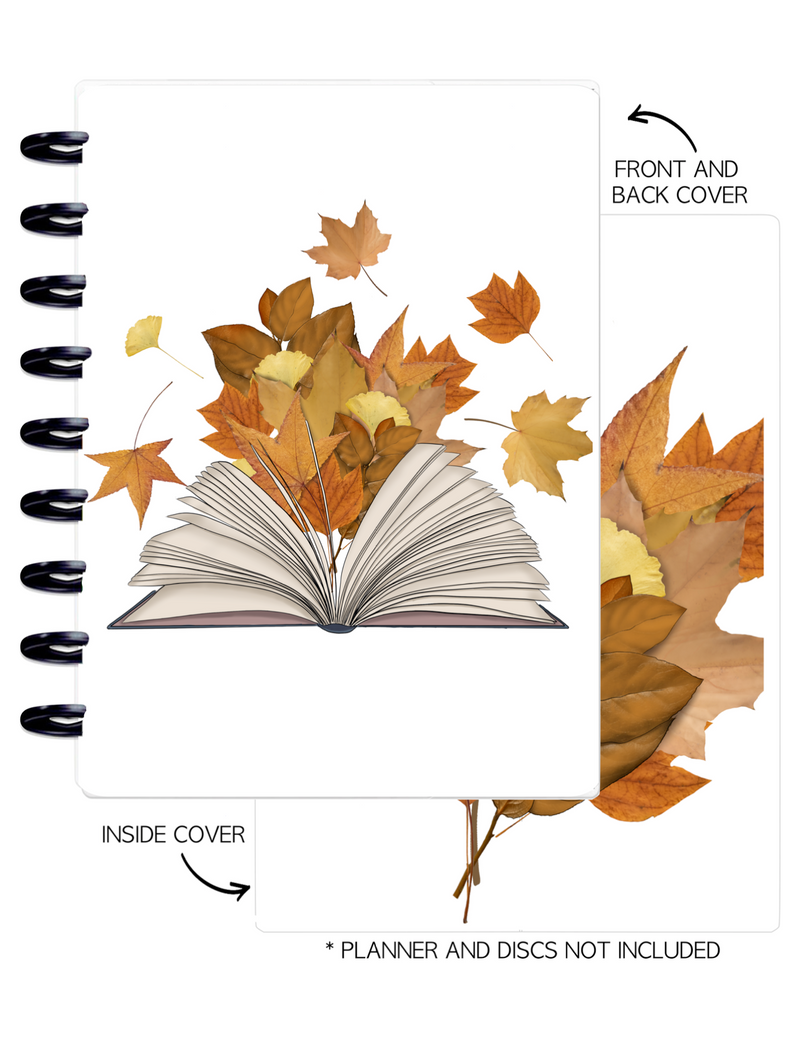 Cover Set of 2 AUTUMN BREEZE Book + Leaves <Double Sided Print>