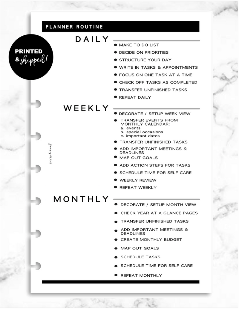 Planner Routine | Vellum Dashboard