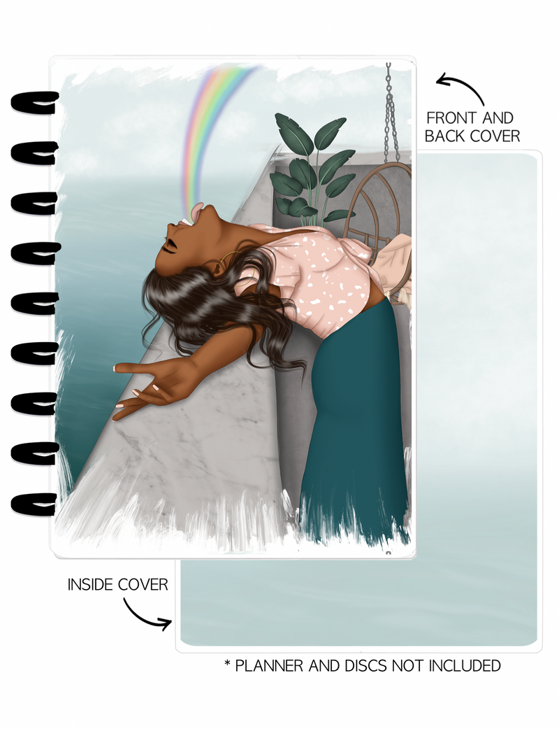 Cover Set of 2 CHOOSE HAPPINESS Rainbow Girl <Double Sided Print>