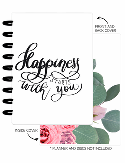 Cover Set of 2 CHOOSE HAPPINESS Happiness Starts With You <Double Sided Print>