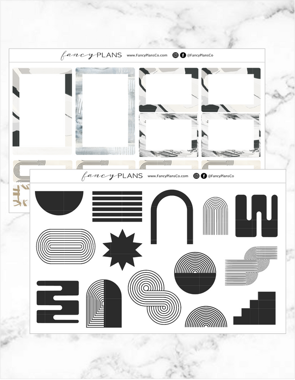 Modern Abstract PATTERNED | BOXES + ICONS