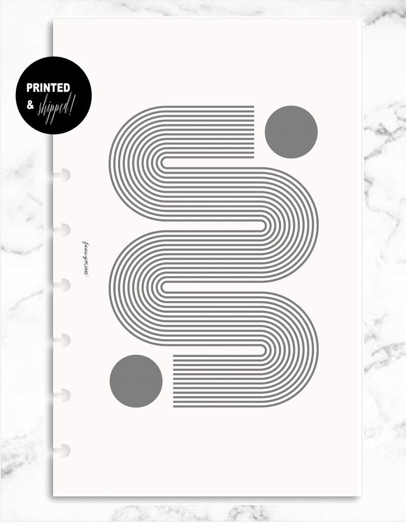 Printed Vellum Modern Abstract CURVES AND DOTS <PRINTED AND SHIPPED>