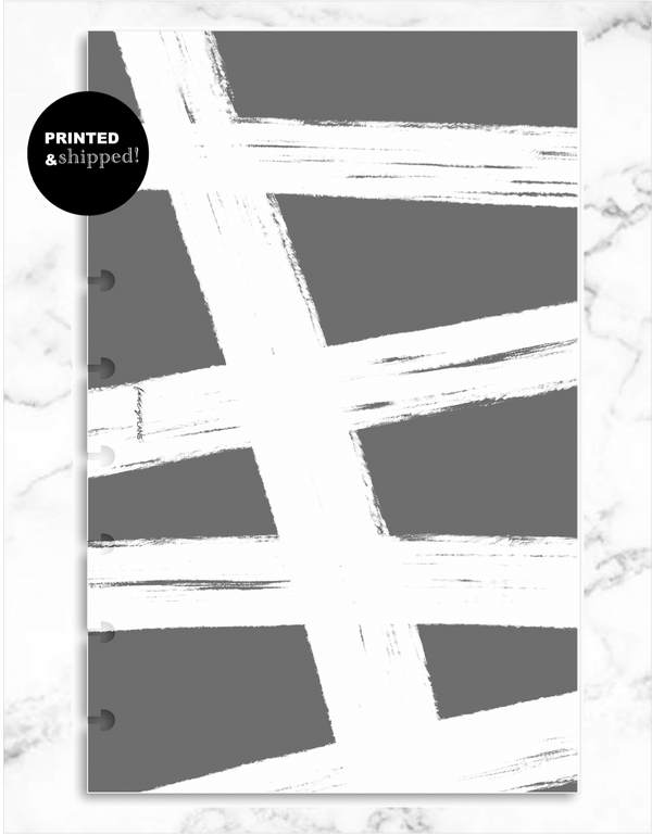 Printed Vellum Modern Abstract CROSS LINES <PRINTED AND SHIPPED>