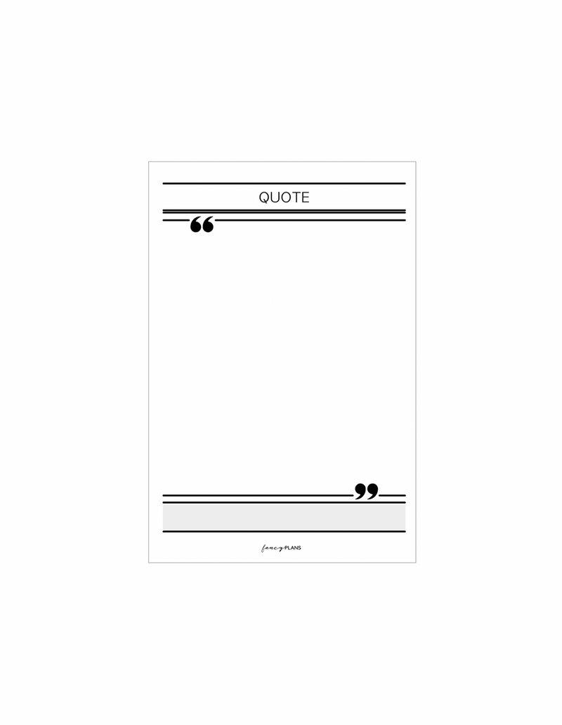 Quoting Notepad 4 x 6 Notepad | Quote – Fancy Plans Co