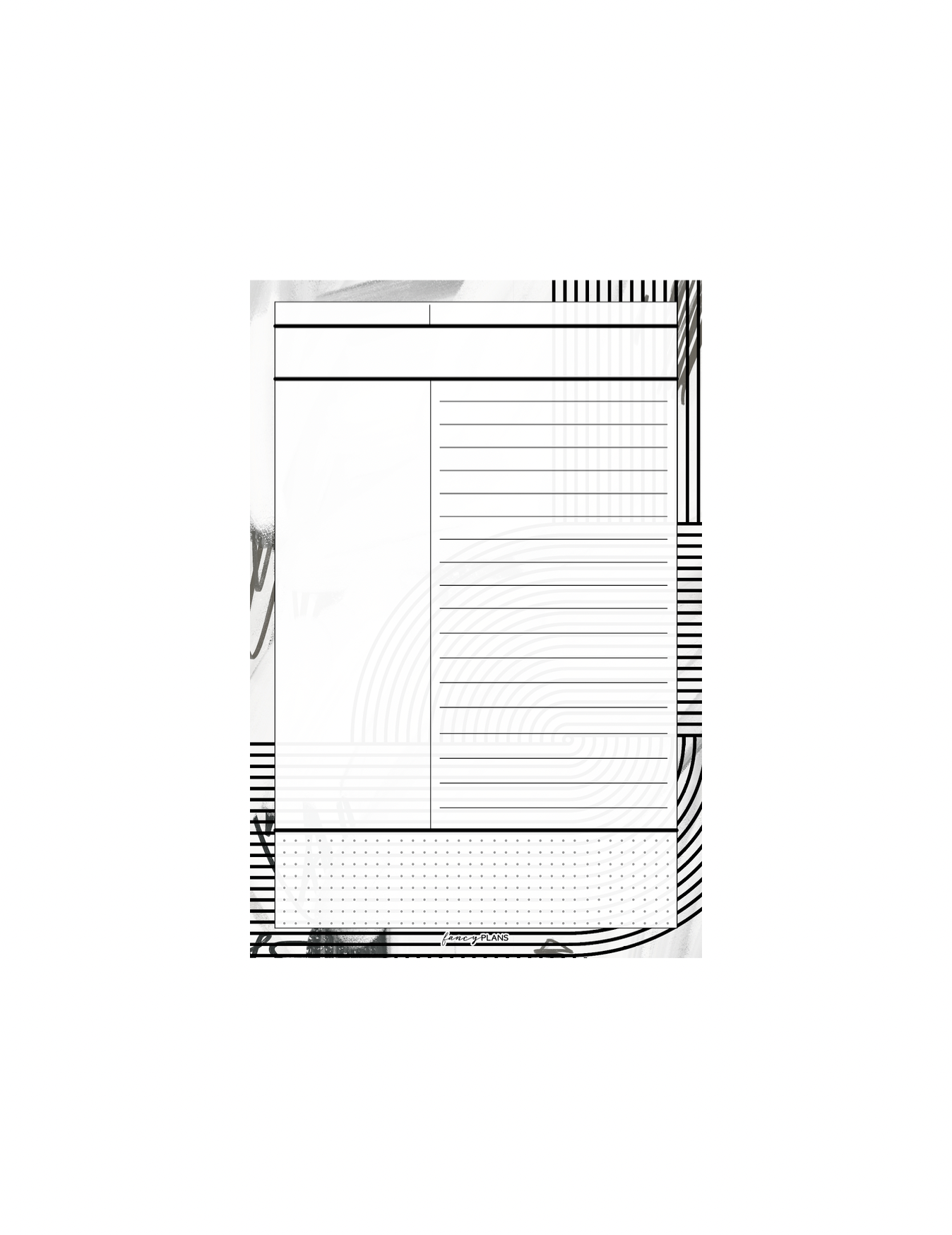 4 x 6 Notepad | Modern Abstract – Fancy Plans Co