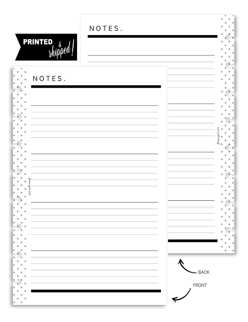 Block Note Insert Ideas Lined Notes Inserts – Fancy Plans Co