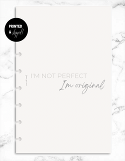 Motivational Quotes Dashboard | I'm Not Perfect I'm Original