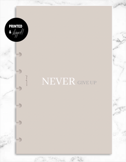 Motivational Quotes Dashboard | Never Give Up