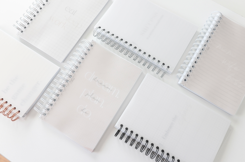 Coiled Notebook | Dream Plan Do | CLEAR COVER