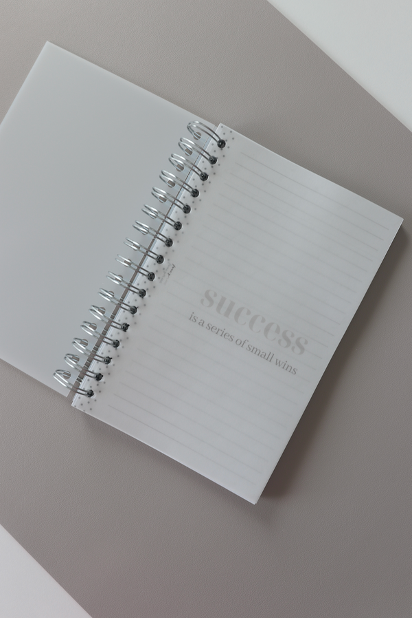 Coiled Notebook | Success is a Series of Small Wins  | FROSTED COVER