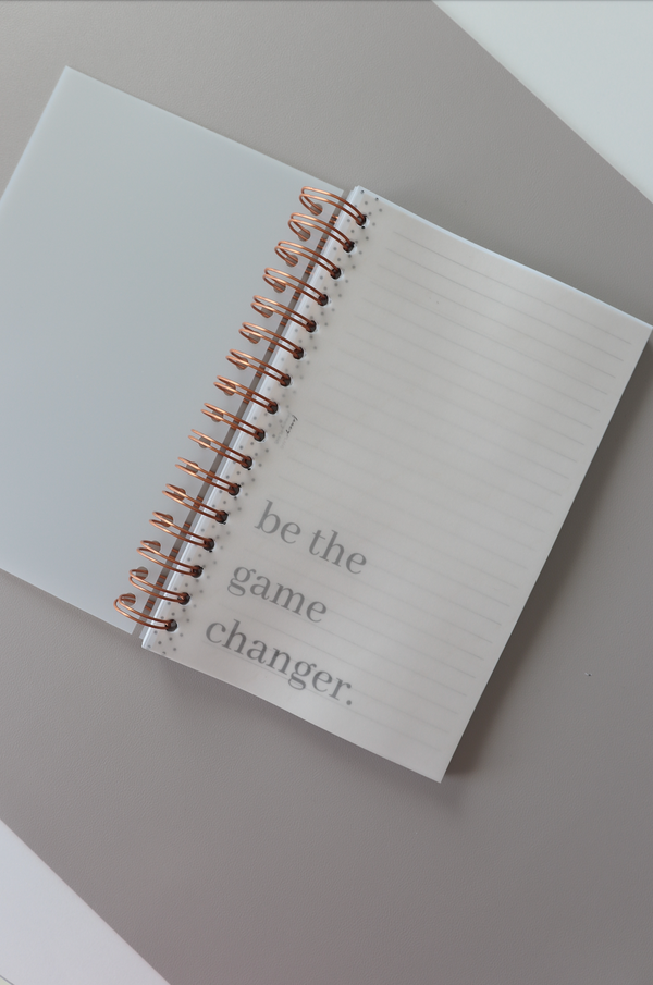 Coiled Notebook | Be The Game Changer  | FROSTED COVER
