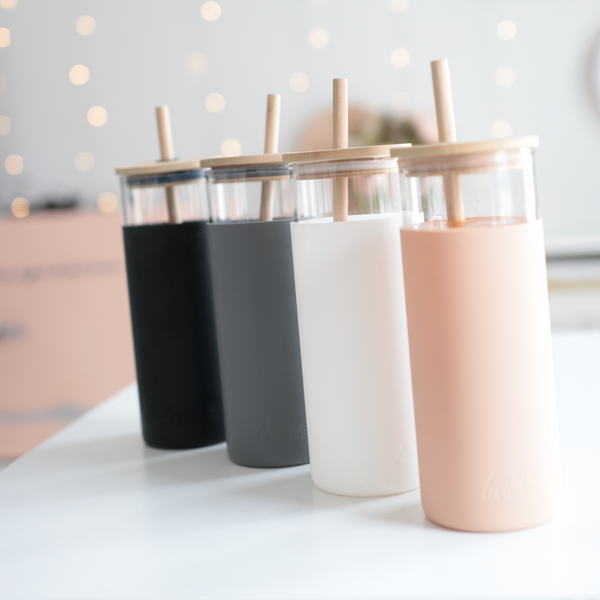 Glass Tumbler Bottle w/Silicone Sleeve Fancy Plans Co
