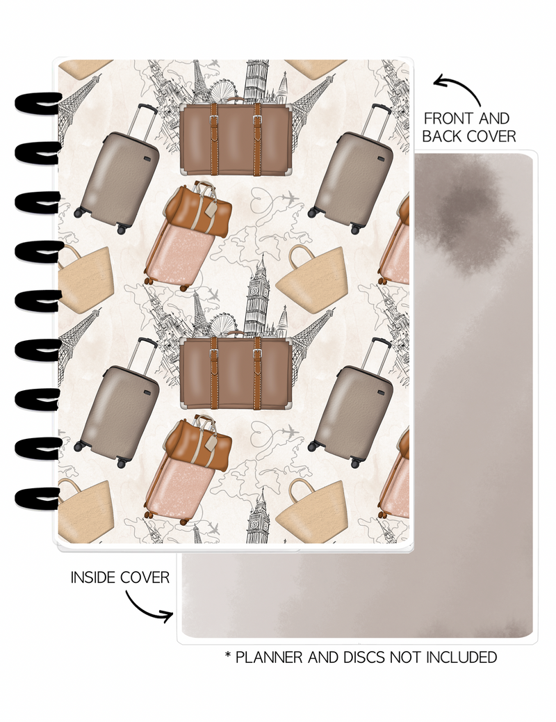 Cover Set of 2 TRAVEL IS MY THERAPY Travel Bags