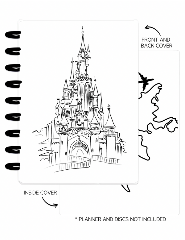 Cover Set of 2 TRAVEL IS MY THERAPY Princess Castle
