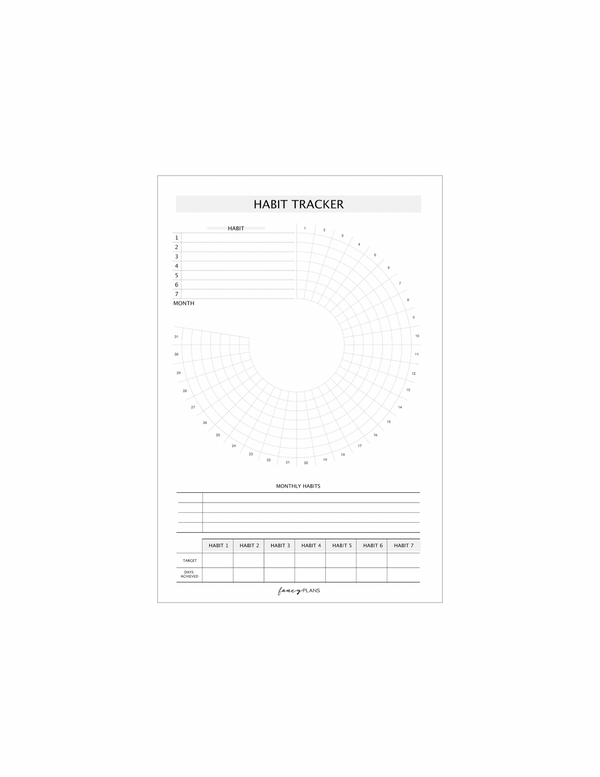Habit Tracker Notepad