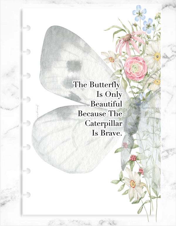 Butterfly Garden Quote Decorative Dashboard