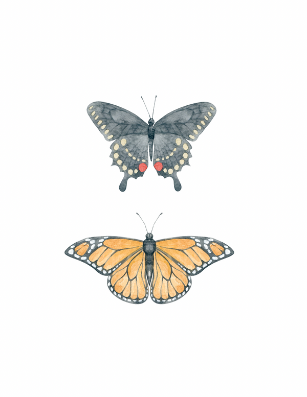 Butterfly Garden. Shape Magnetic Page Marker