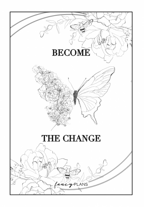 Plastic Inspiration Card | Butterfly Garden | Be The Change