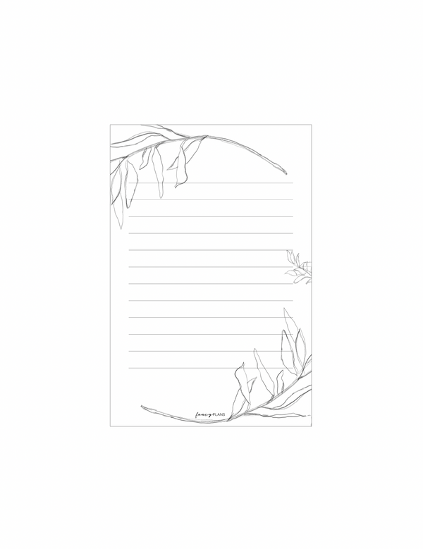 Butterfly Garden Floral Notepad