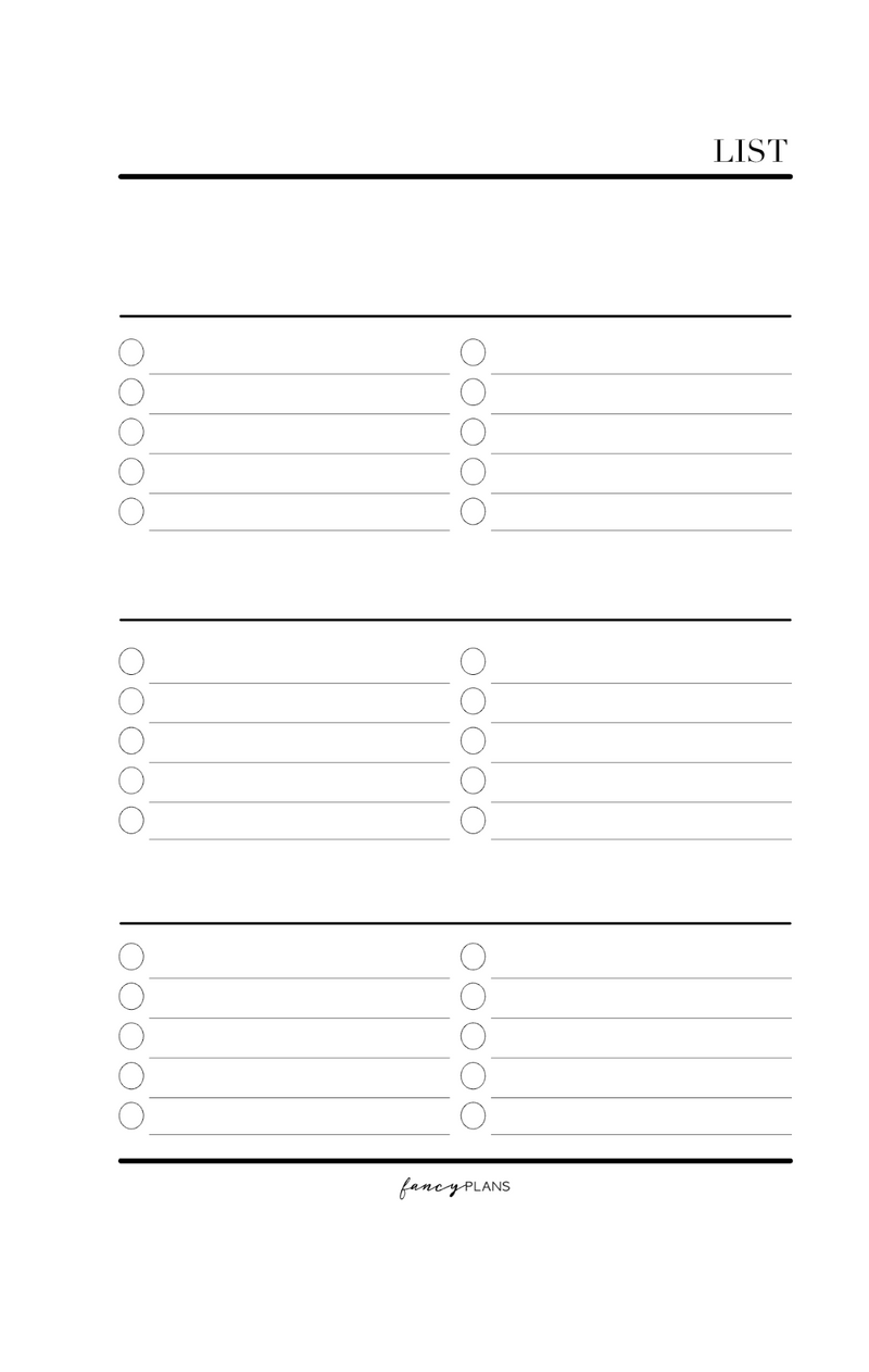 4 x 6 Notepad | Checklist Notes – Fancy Plans Co