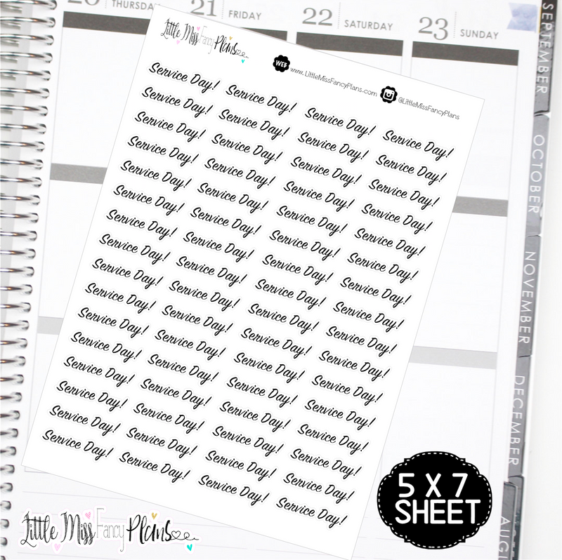 Service Day! <JW Ministry Wording> | Erin Condren, Happy Planner Stickers, Personal Planner