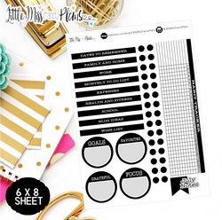 Black EC Notes Page Kit | Erin Condren