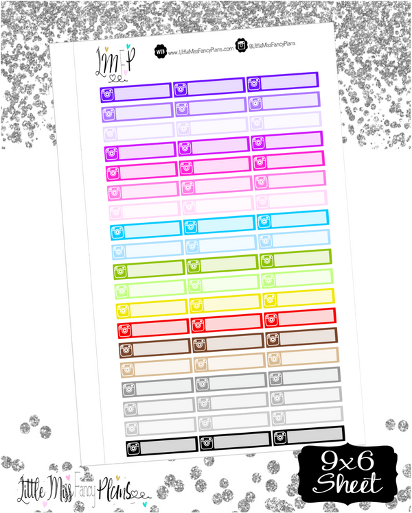 Instagram Label Stickers<Social Media> | Erin Condren, Happy Planner Stickers, Personal Planner