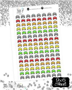 Car Icon Stickers <Little Icons> | Erin Condren, Happy Planner Stickers, Personal Planner