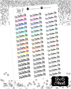 Our Christian Life and Ministry Meeting Stickers | Erin Condren, Happy Planner Stickers, Personal Planner