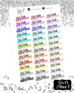 Midweek Meeting Stickers | Erin Condren, Happy Planner Stickers, Personal Planner