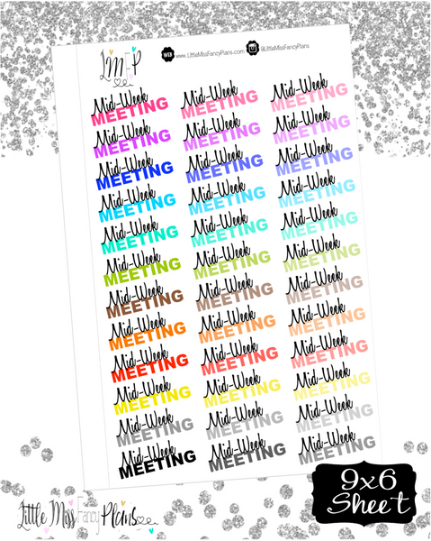 Midweek Meeting Stickers | Erin Condren, Happy Planner Stickers, Perso ...