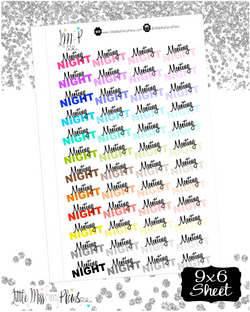 Meeting Night Stickers  Erin Condren, Happy Planner Stickers, Persona –  Fancy Plans Co