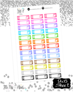 To Do/Done Stickers <Label Boxes> | Erin Condren, Happy Planner Stickers, Personal Planner