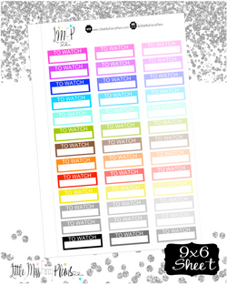 To Watch - Erin Condren, Happy Planner Stickers – Fancy Plans Co