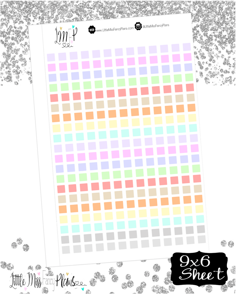 Pastel Color Coding Squares <Checklist>