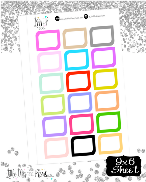 Rounded Corner Half Box Stickers – Fancy Plans Co