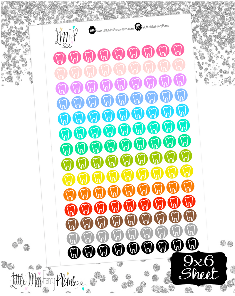 Tooth Dots Stickers <Little Dots>