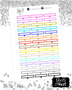 Blank Label Stickers <Label Boxes> - Erin Condren, Happy Planner Stickers