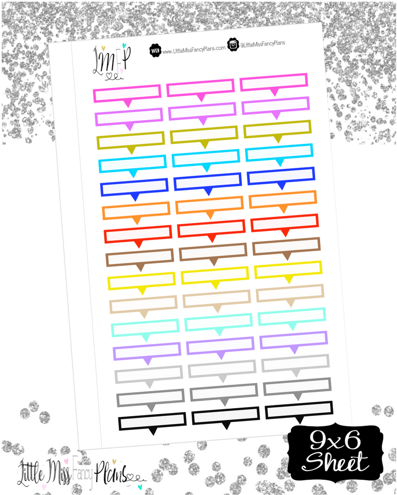 Blank Label Stickers <Label Boxes> - Erin Condren, Happy Planner Stickers