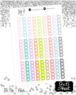 Scalloped Heart Checklist Stickers | Erin Condren, Happy Planner Stickers, Personal Planner