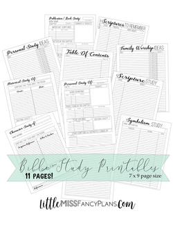 Bible Study|Faith Planning Inserts <Printables> | Classic Size Happy Planner