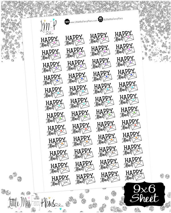 Happy Mail Stickers <Wording Stickers>