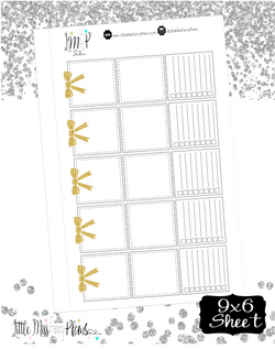 Gold Glitter Tri Fold Stickers <Gold Glitter>
