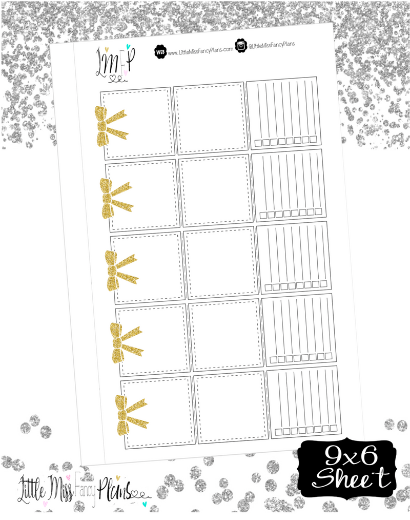 Gold Glitter Tri Fold Stickers <Gold Glitter>