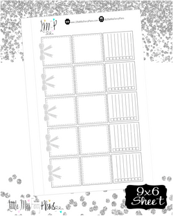 Silver Glitter Tri Fold Stickers <Silver Glitter>