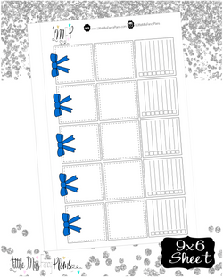 Tri Fold Stickers <Navy Blue>