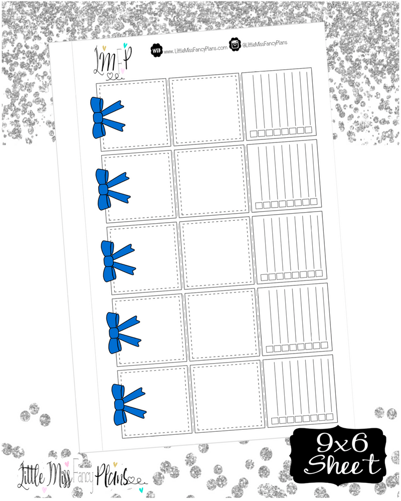 Tri Fold Stickers <Navy Blue>